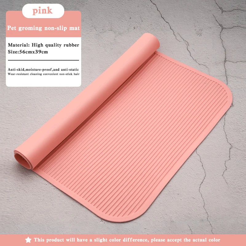 Non-Slip Rubber for pet Grooming and Bathing Mat - Durable Training Table for Dogs & Cats, Anti slip pad for beauty table