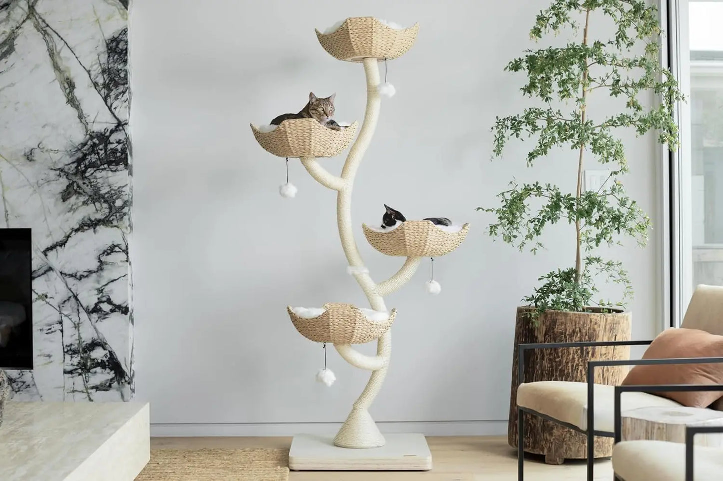 73"Tall Modern Cat Tree Scratching Tower for Large Cats, Scratching Post Condo, Cat Tower for Multiple Cats,Factory Direct Sales