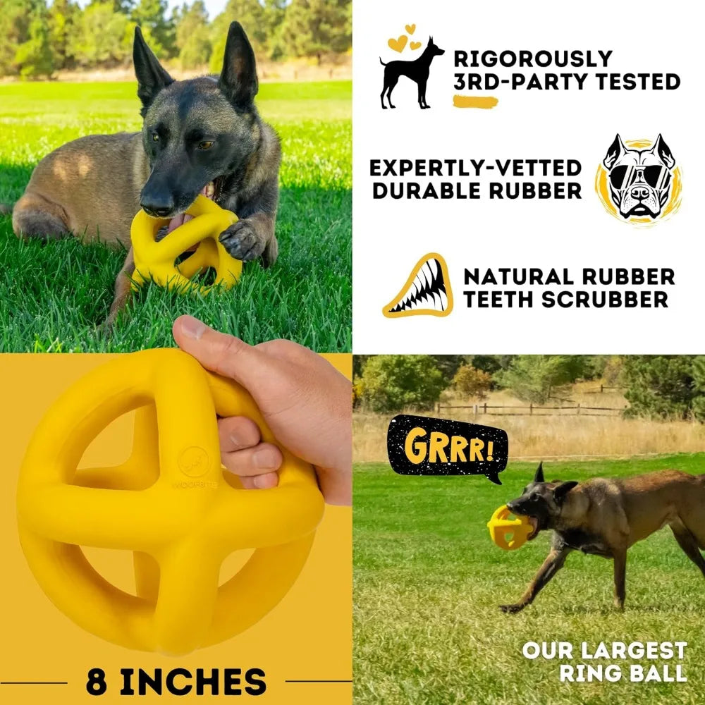 Indestructible Giant XL Dog Ball - Lifetime Replacement - Durable Toy for Aggressive Chewers - Safe, Non-Toxic Natural Rubber -
