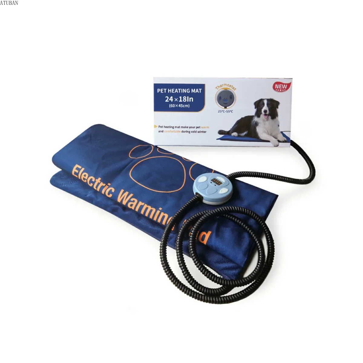 Indoor Pet Heating Pads for Cats and Dogs with Chew-Resistant Cord. Long-Time Working Electric Pet Heated Mat