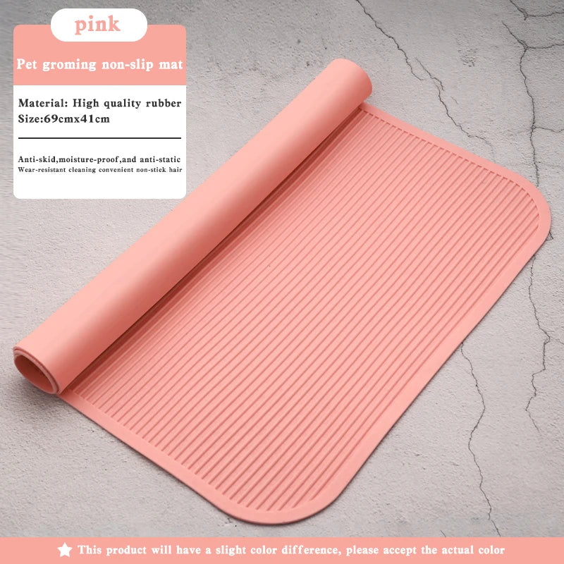 Non-Slip Rubber for pet Grooming and Bathing Mat - Durable Training Table for Dogs & Cats, Anti slip pad for beauty table