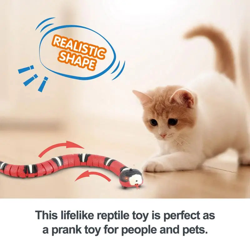 Smart Sensing Snake Interactive Cat Toys Automatic Cats Toys USB Charging Accessories Kitten Toy For Pet Dogs Toy