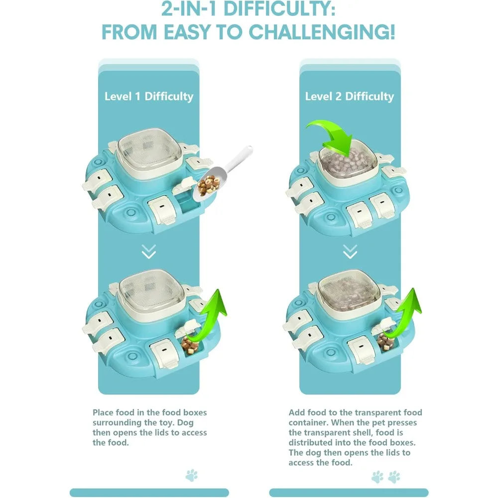 Dog Puzzle Toy - Puzzle Toys for Dogs 2 Levels, Dog Treat Puzzles Toys for IQ Training & Brain Stimulation, Slow Feeder as Gifts