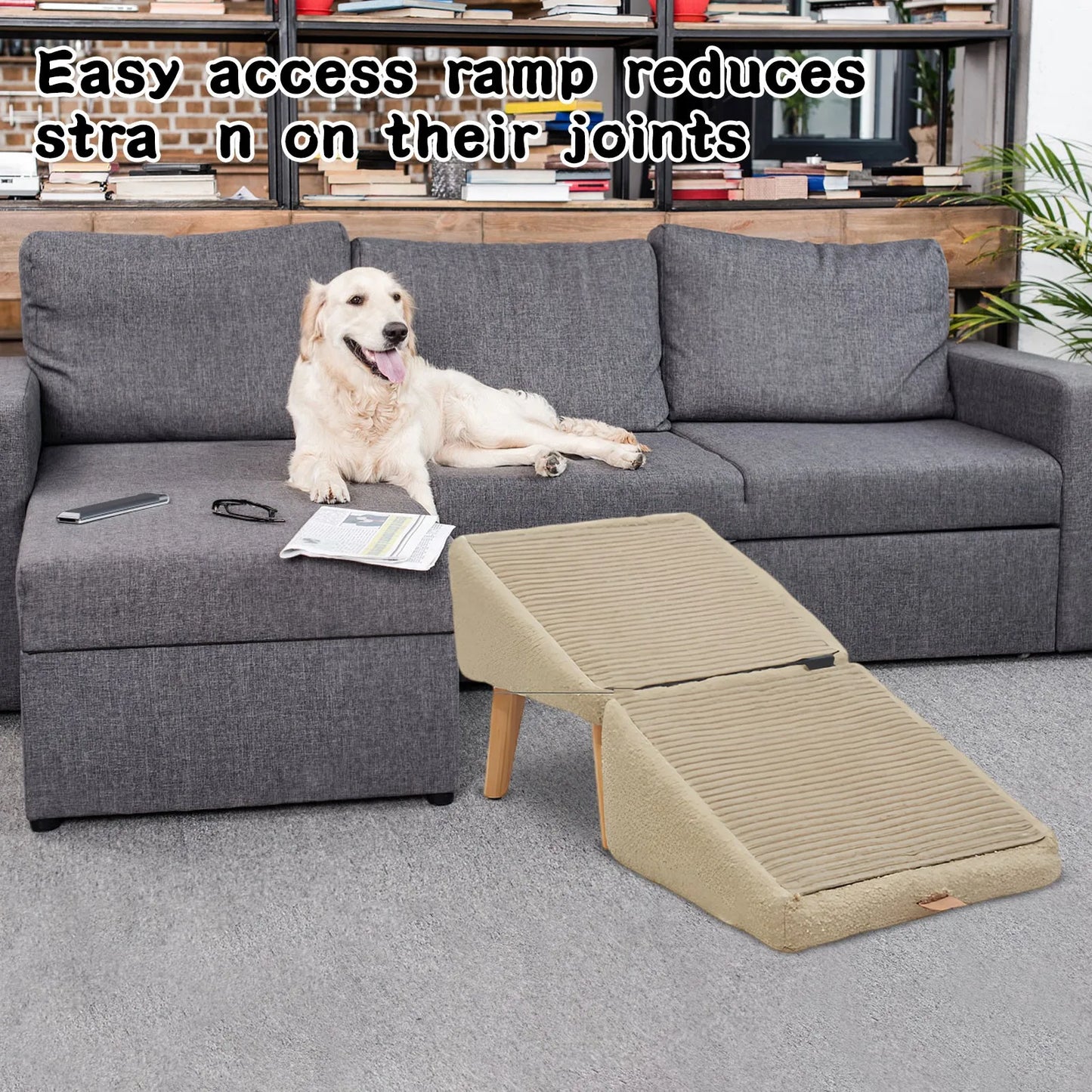 Integrated Dog Ramp And Footstool Sofa Height Is Gently Tilted To Suit Large And Small Dogs, Relieves Pressure Protects The Sofa