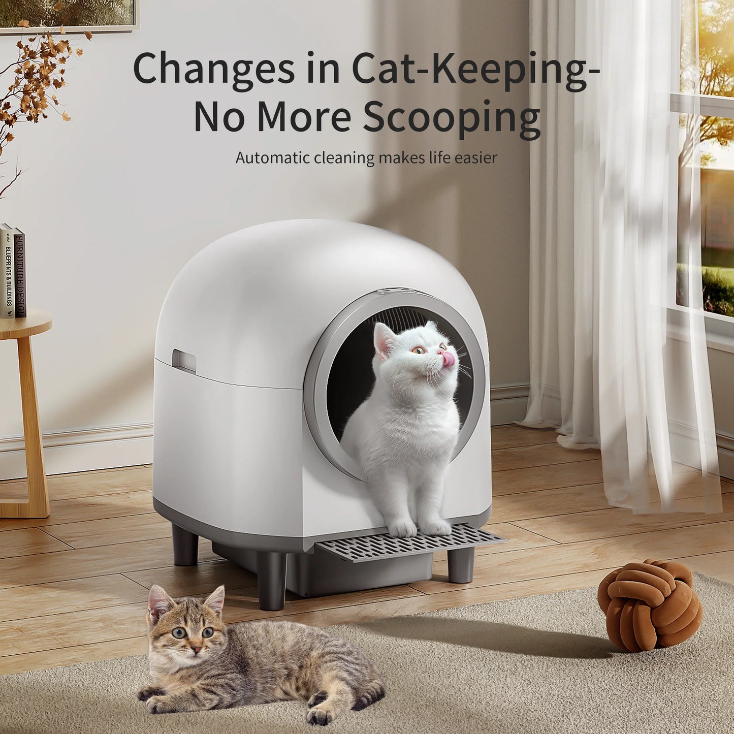 OMCPET Automatic Smart Cat Litter Box Self Cleaning Sandbox Support APP Remote Control Pet Toilet Litter Pet Closed Tray Toilet