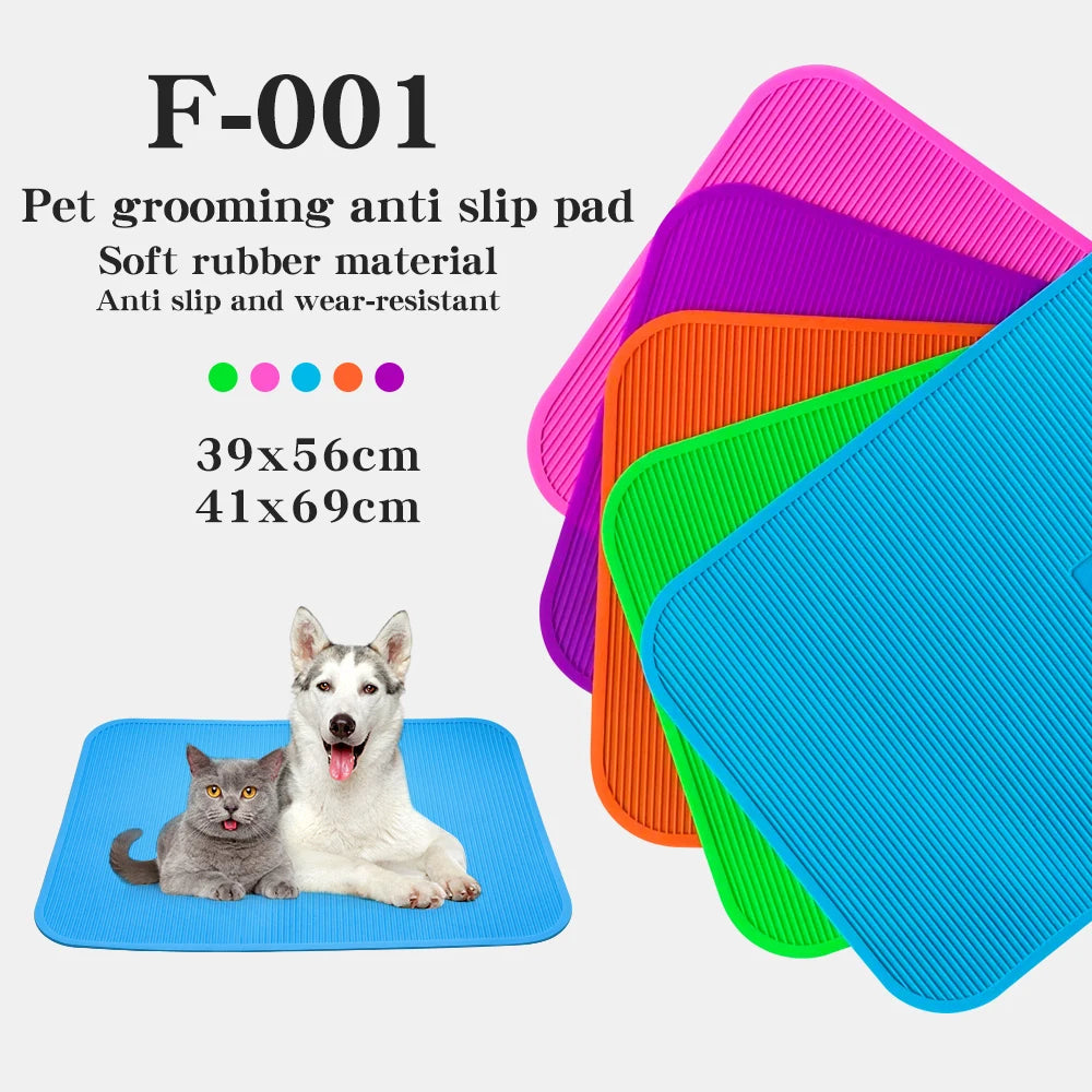 Non-Slip Rubber for pet Grooming and Bathing Mat - Durable Training Table for Dogs & Cats, Anti slip pad for beauty table
