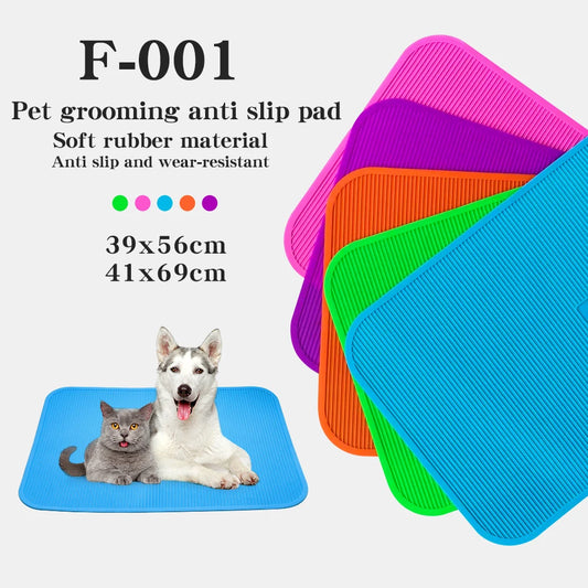 Non-Slip Rubber for pet Grooming and Bathing Mat - Durable Training Table for Dogs & Cats, Anti slip pad for beauty table