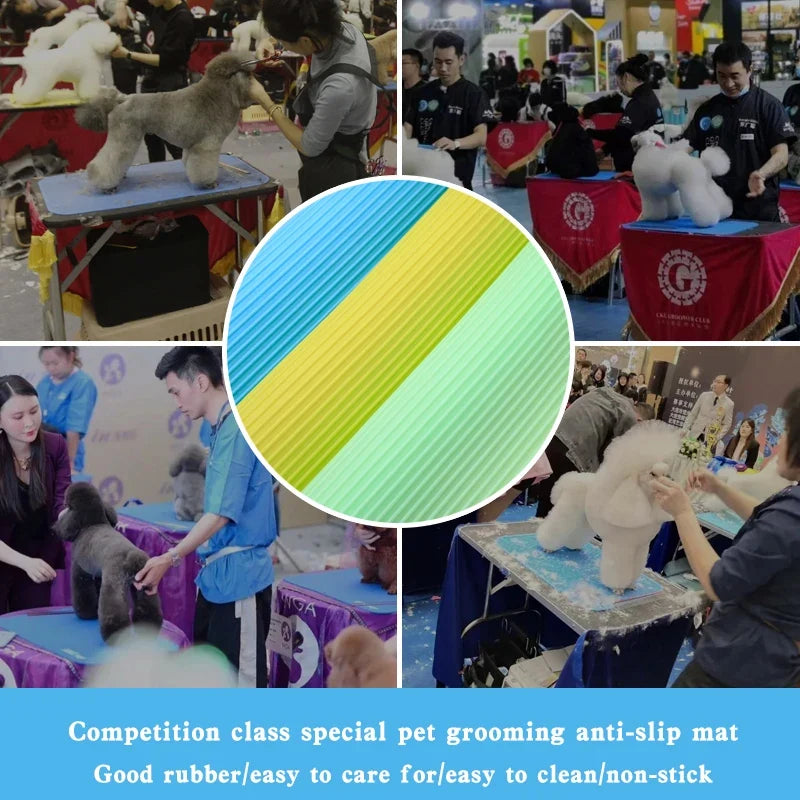 Non-Slip Rubber for pet Grooming and Bathing Mat - Durable Training Table for Dogs & Cats, Anti slip pad for beauty table