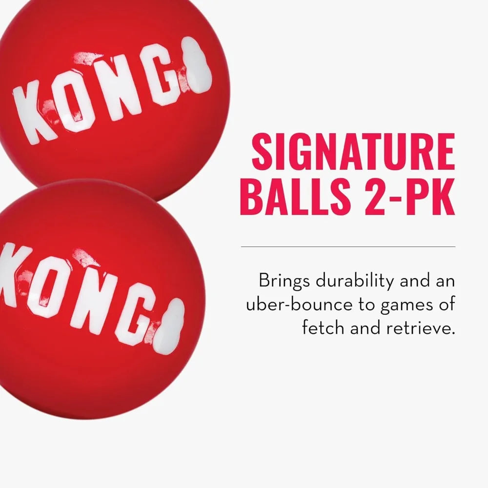 KONG Floppy Knots & Signature Balls (2 Pack) - Knotted Dog Toy Entices Play & Satisfies Instincts - Dog Supplies with Minimal St