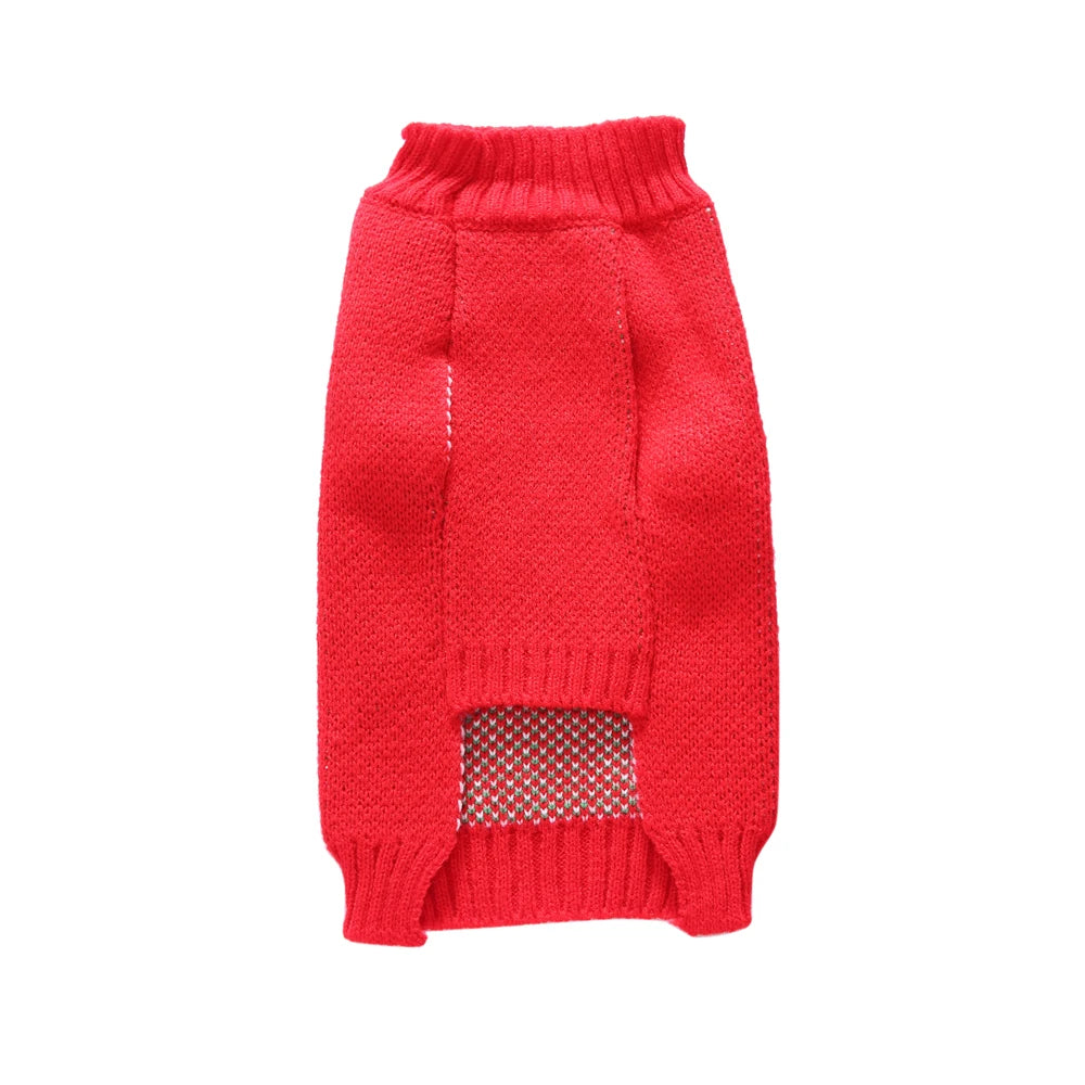 Christmas Dog Sweater Pet Knitting Warm Clothing Autumn Winter Geometric Patten Sweater Puppy Coat Jacket for Small Dogs Warm