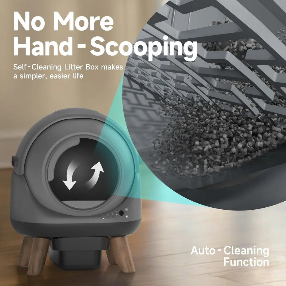 Automatic Self-Cleaning Litter Box for Multiple Cats: Smart Robotic System with App Control and Health Monitoring