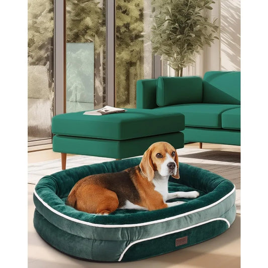 Orthopedic Dog Couch Pet Sofas Large Sized Cat Beds with Comfort Foam Support Chew Resistant Indestructible Fabric Machine Wash