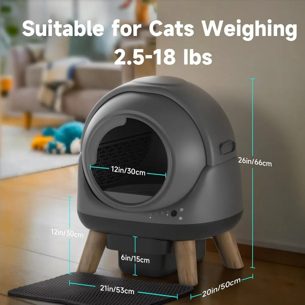 Automatic Self-Cleaning Litter Box for Multiple Cats: Smart Robotic System with App Control and Health Monitoring