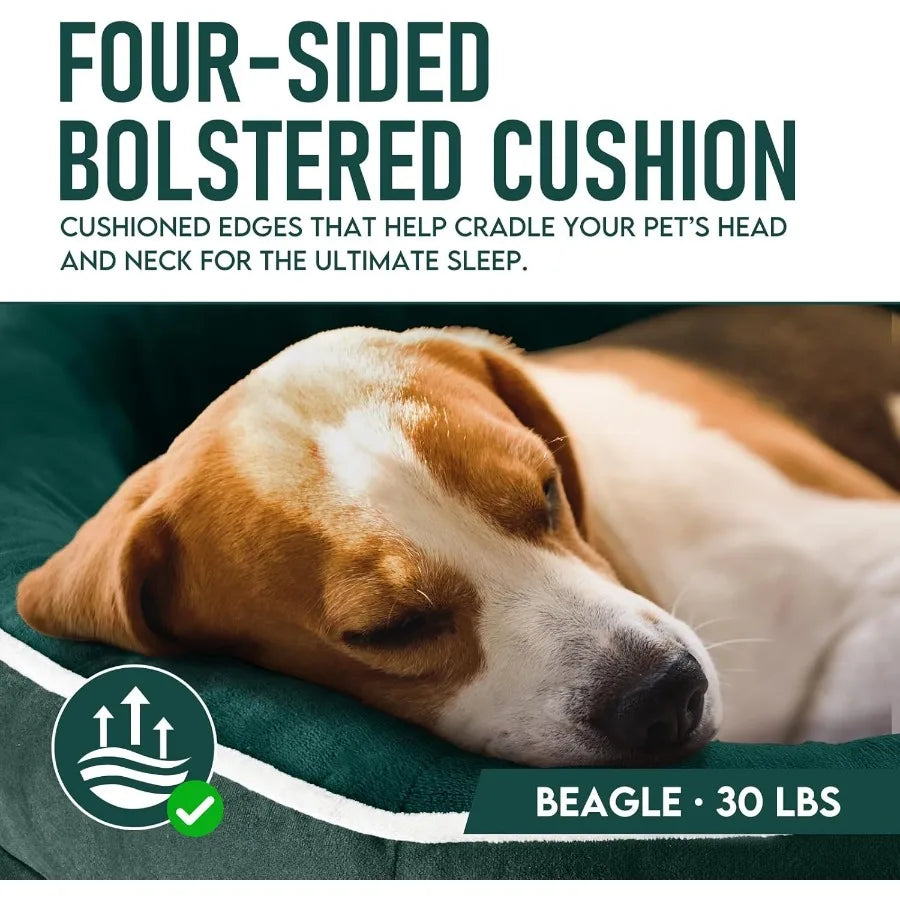 Orthopedic Dog Couch Pet Sofas Large Sized Cat Beds with Comfort Foam Support Chew Resistant Indestructible Fabric Machine Wash