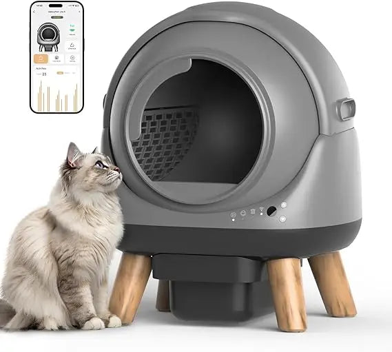 Automatic Self-Cleaning Litter Box for Multiple Cats: Smart Robotic System with App Control and Health Monitoring