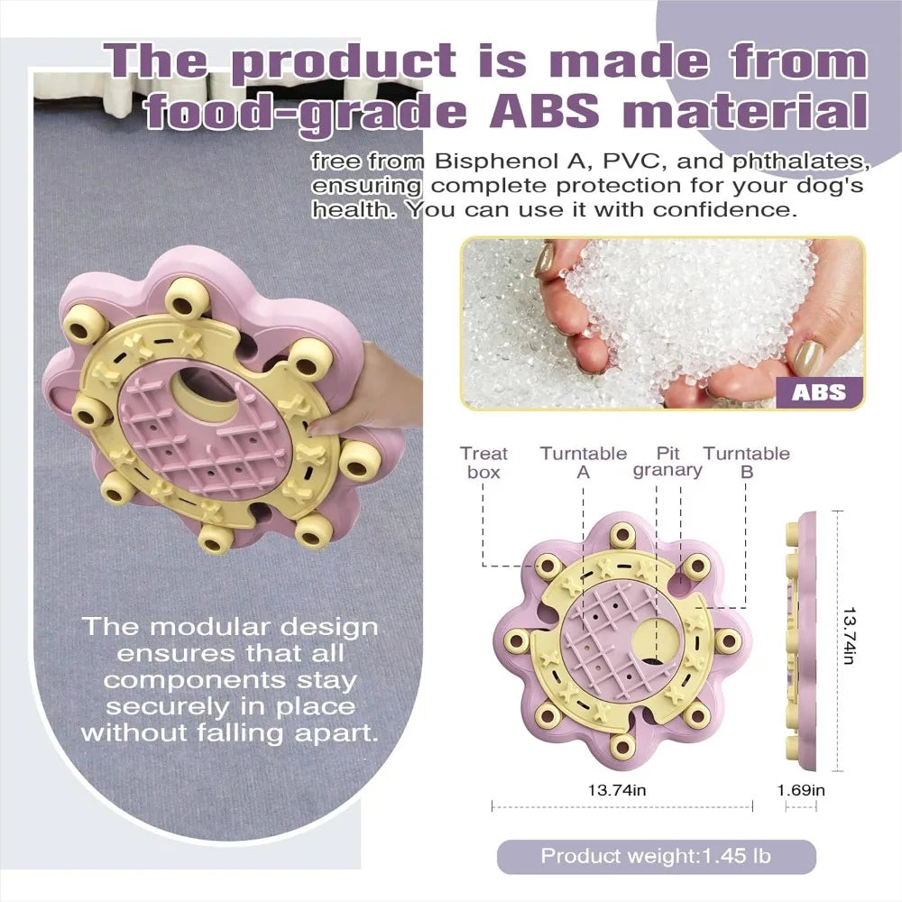 KADTC Dog Puzzle Toys Level 3 in 1 Brain Mind Treat Game Mental Stimulation Enrichment Hard Toys Puppy Holiday Birthday Gift Bor