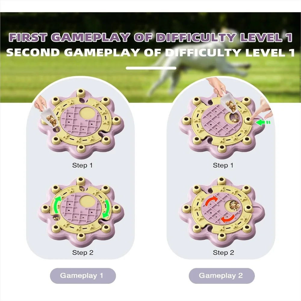 KADTC Dog Puzzle Toys Level 3 in 1 Brain Mind Treat Game Mental Stimulation Enrichment Hard Toys Puppy Holiday Birthday Gift Bor