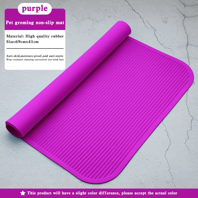 Non-Slip Rubber for pet Grooming and Bathing Mat - Durable Training Table for Dogs & Cats, Anti slip pad for beauty table