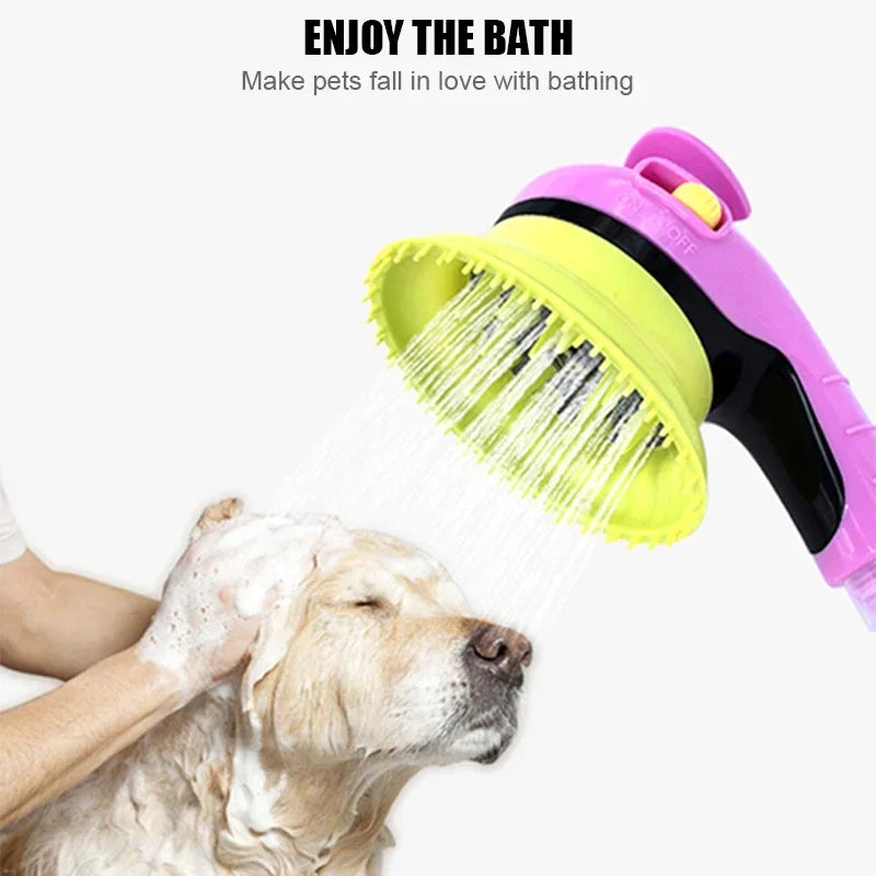 Pet Combing Massage Shower Head Bath Brush Dogs Cats Shower Shower Comb Pet Washing Supply Accessories Sprinkler Animal Dog Wash