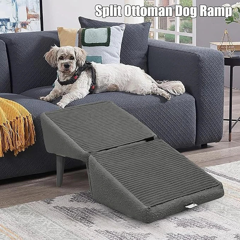 Split type small dog ramp, multifunctional lightweight folding pet ramp sofa staircase, 13.8 inch high dog chair bed, sofa, pet