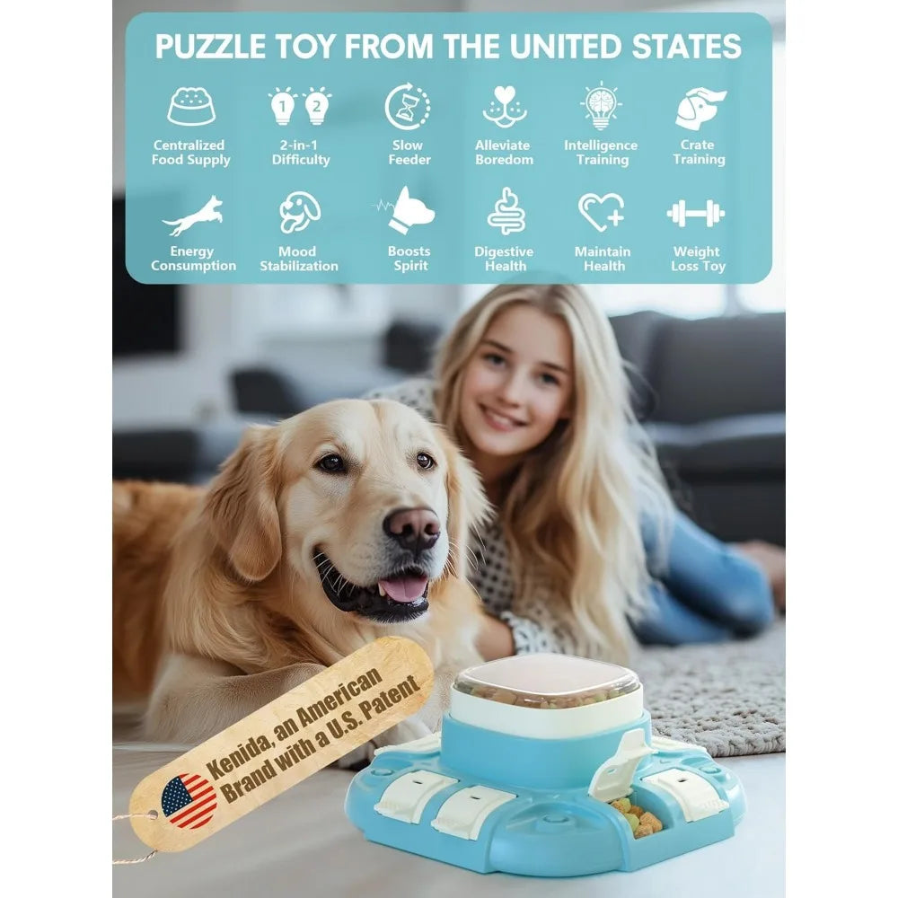Dog Puzzle Toy - Puzzle Toys for Dogs 2 Levels, Dog Treat Puzzles Toys for IQ Training & Brain Stimulation, Slow Feeder as Gifts