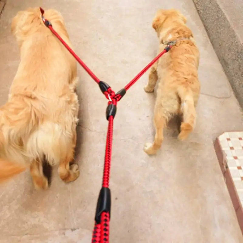 Pet Double Leash 360 Degree Rotation Knotless Pet Walking Leash With Double End Dog Walking Leash Nylon Free Safe Traction Ropes