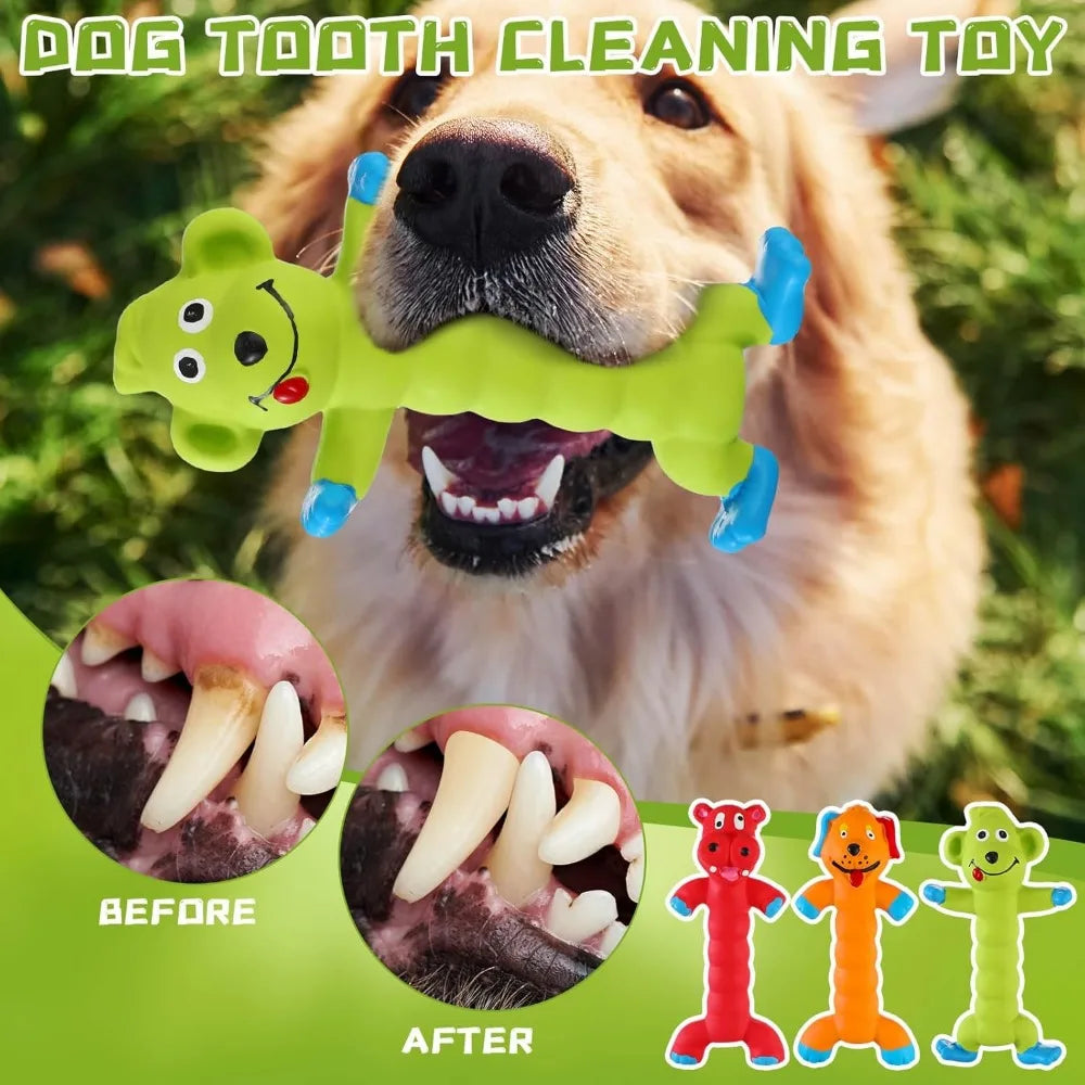 Shappy 20 Pcs Squeaky Dog Toys, Latex Rubber Dog Toys Bulk Soft Squeak Chew Balls Assorted Animals Puppy Fetch Interactive Play