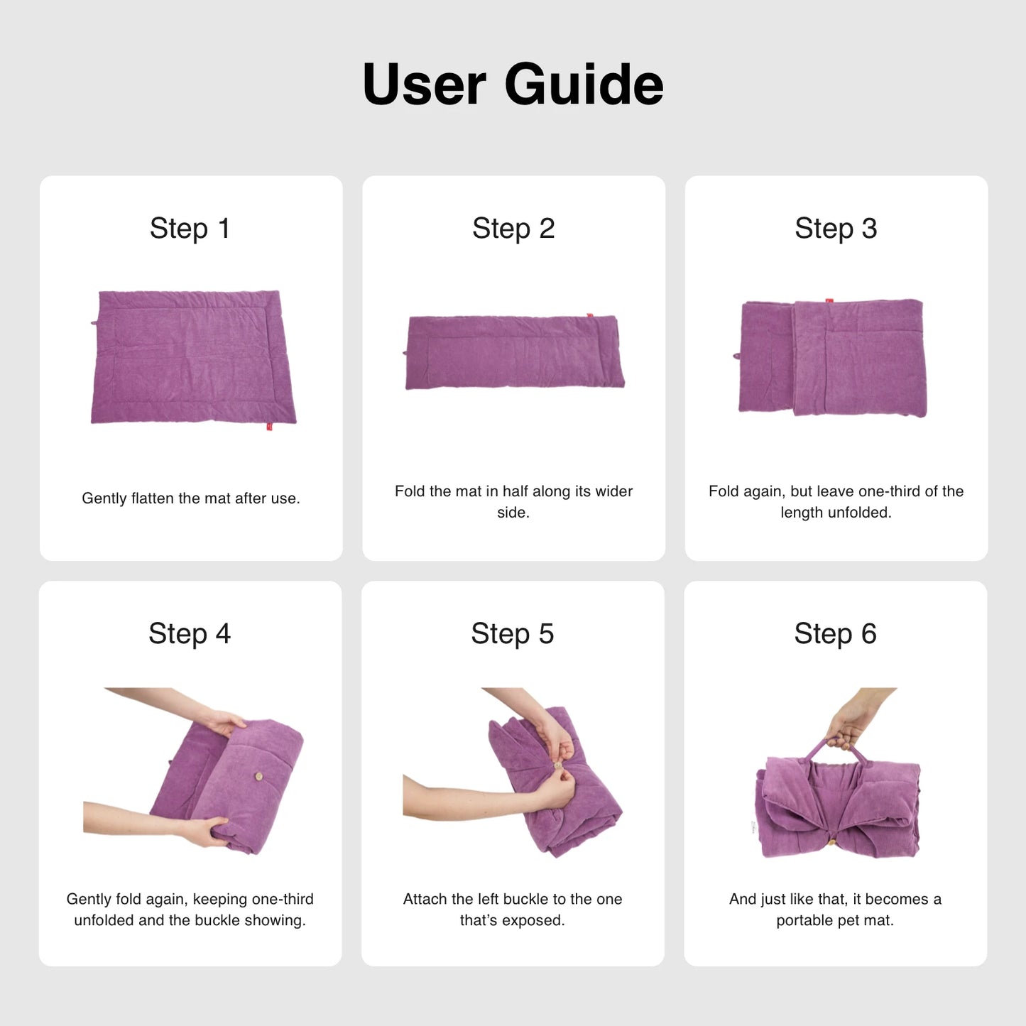 Outdoor Portable Dog Mat, Roll-Up Washable Pet Bed for Travel, Large Foldable Mat for Dogs & Cats