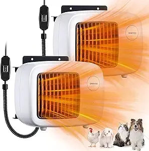 Dog House Heater with Thermostat, Pet House Heater with 6FT Anti Chew Cord and Safe Overheat Protection, 2 Heating Mode (200/40
