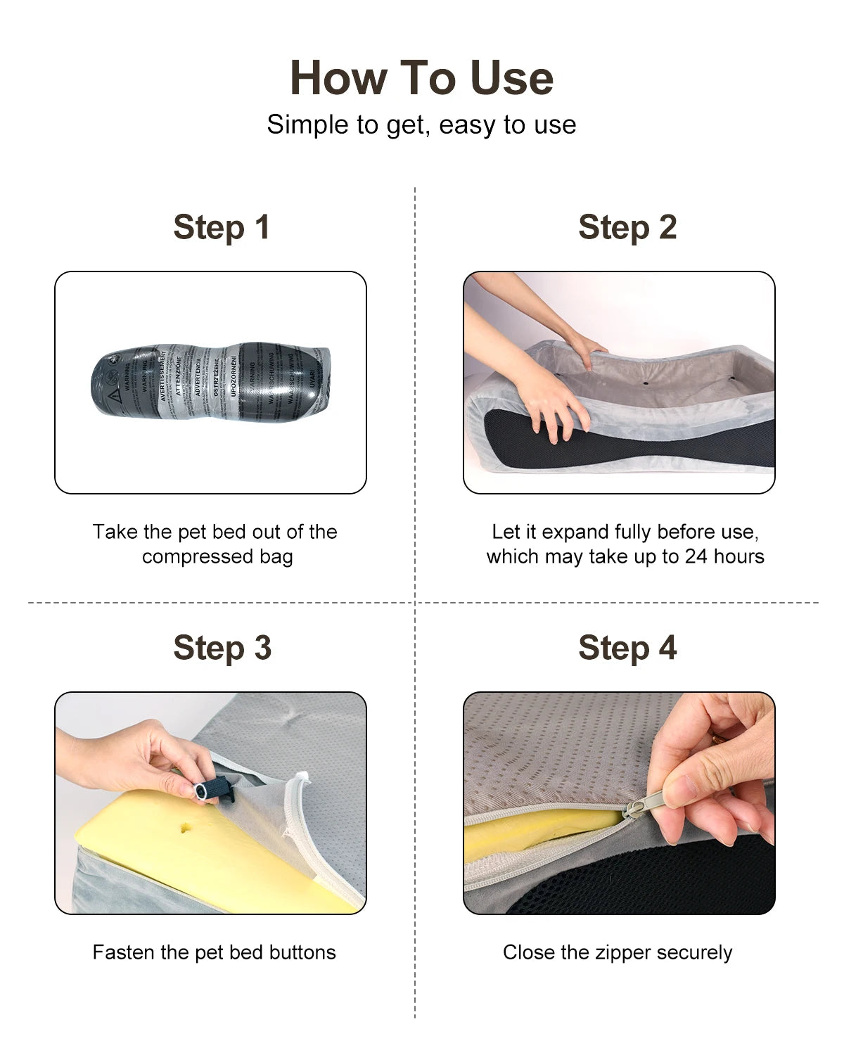 NPET Orthopedic Dog Bed Comfort Pet Couch Sofa With Removable Washable Cover