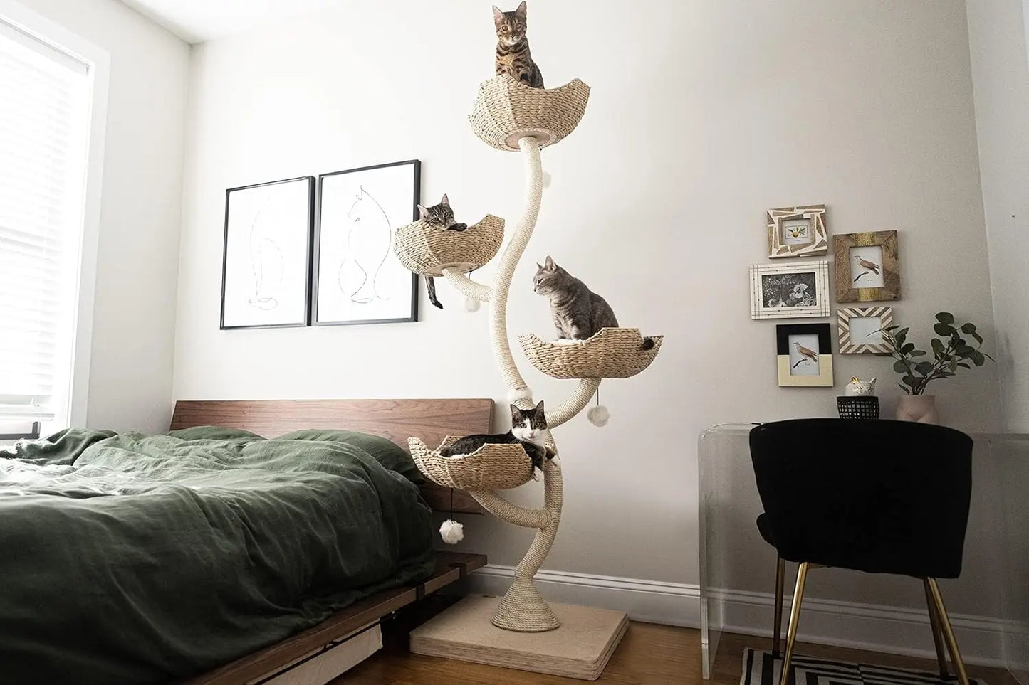 73"Tall Modern Cat Tree Scratching Tower for Large Cats, Scratching Post Condo, Cat Tower for Multiple Cats,Factory Direct Sales