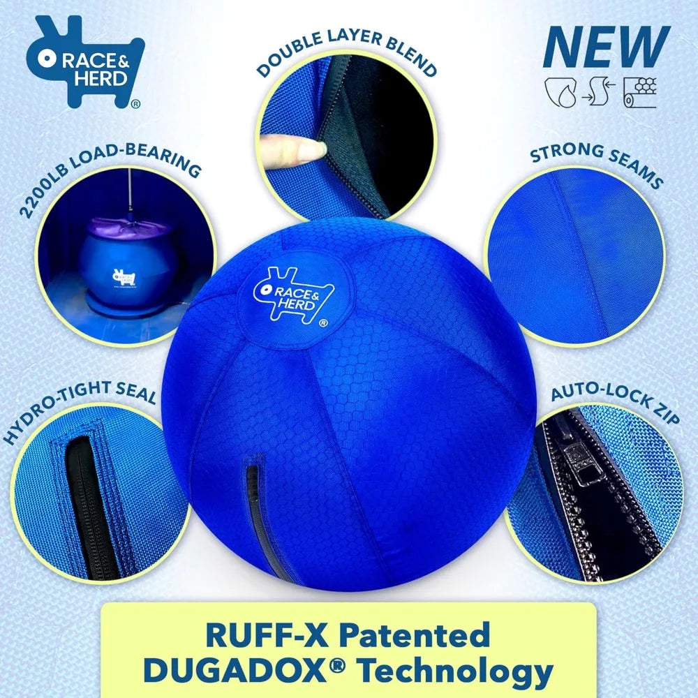 Race&Herd Original 22" Herding Ball for Dogs - Training Toy for Australian Shepherd, Cattle Dogs, Border Collie, Blue Heelers -